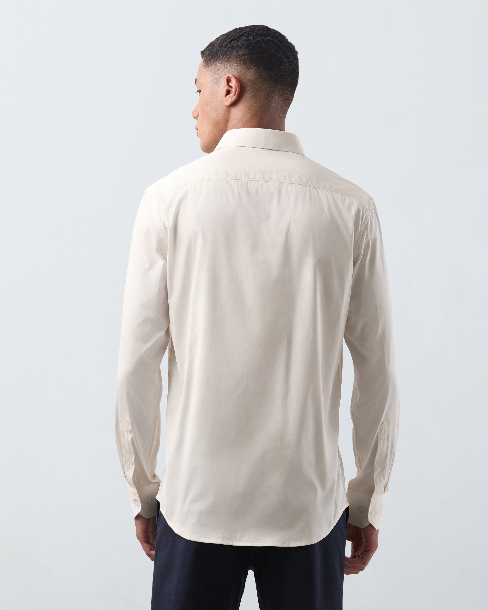 KANSO Cream Dress Shirt, back