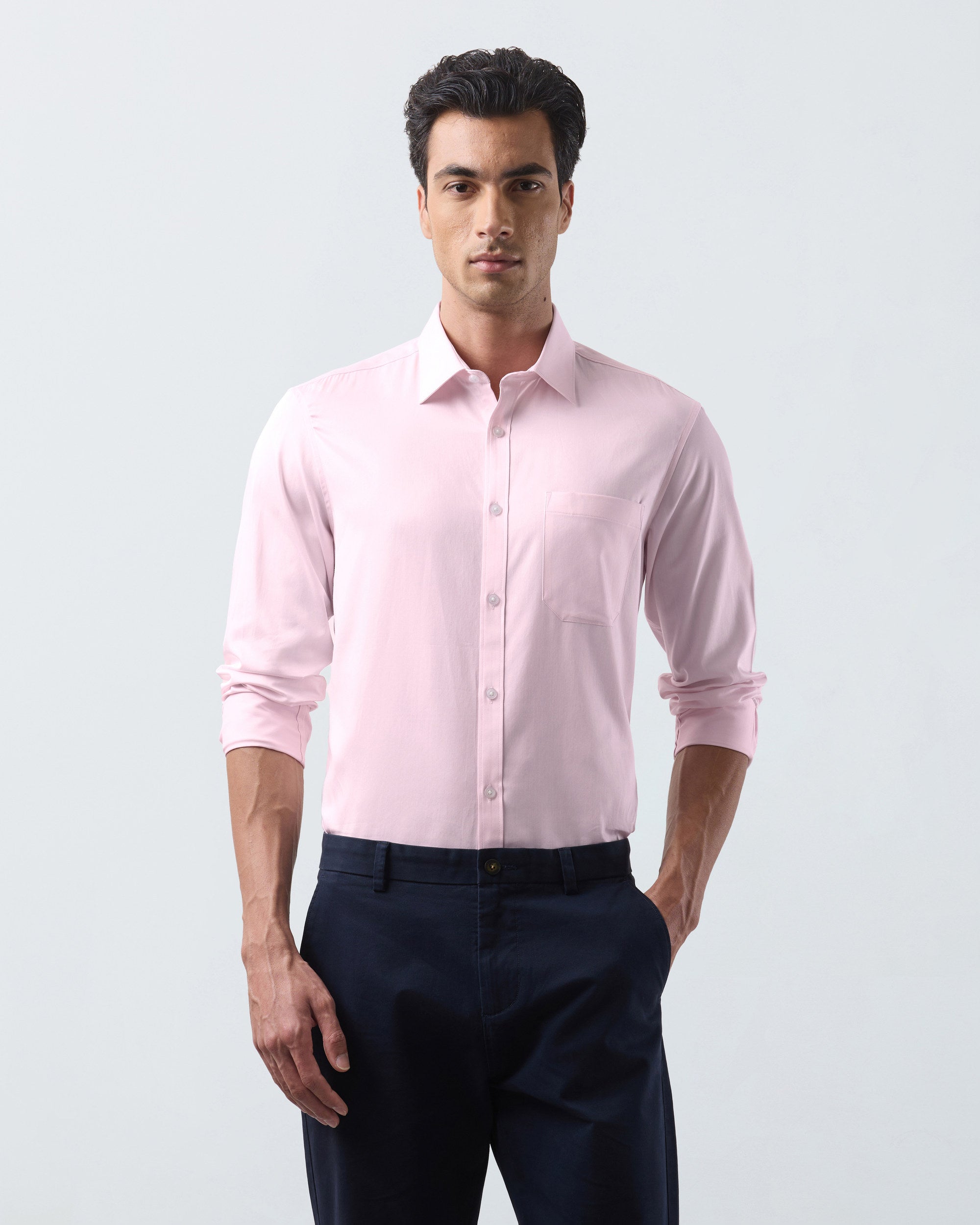 KANSO Pink Dress Shirt, front