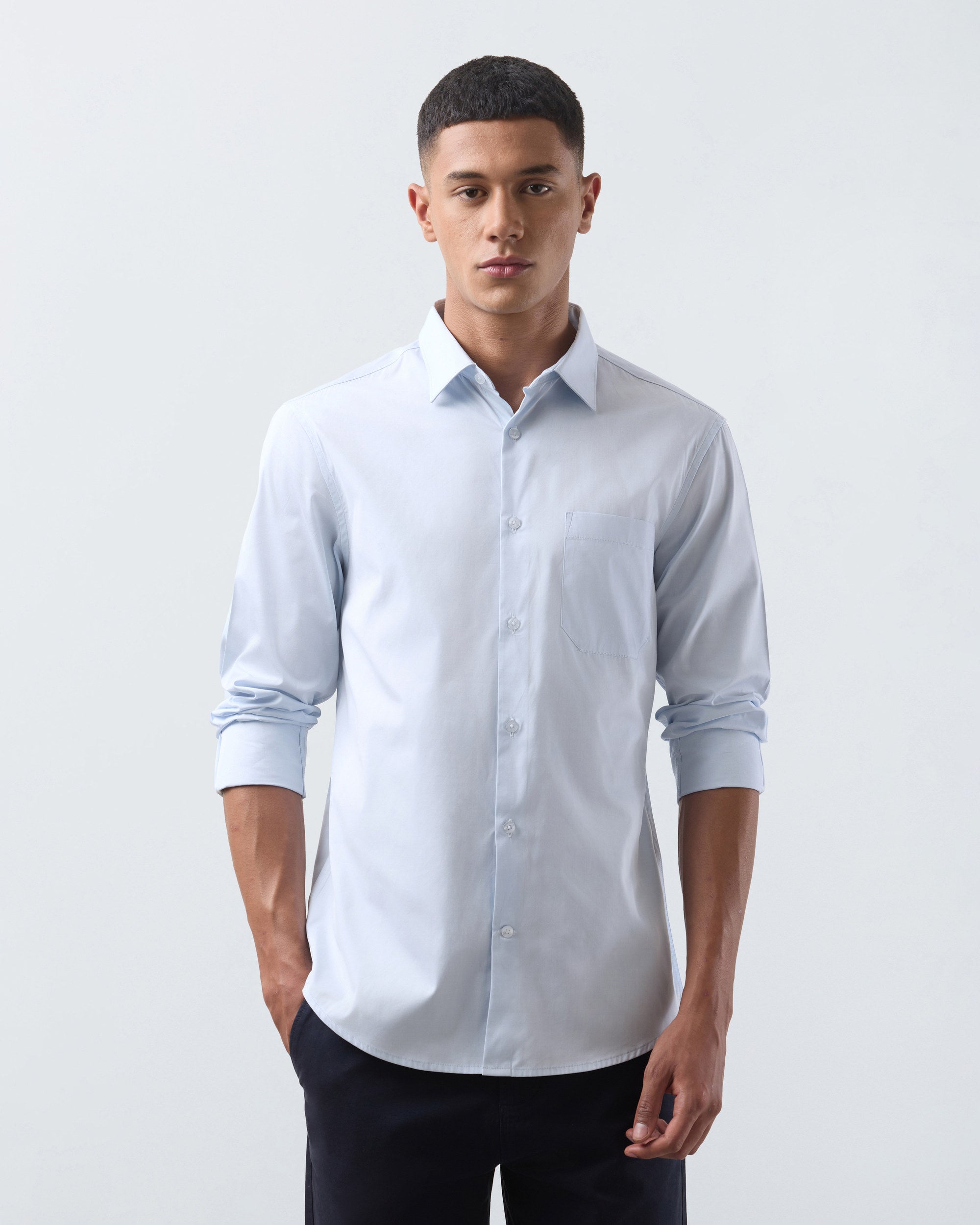KANSO Sky Blue Dress Shirt, front